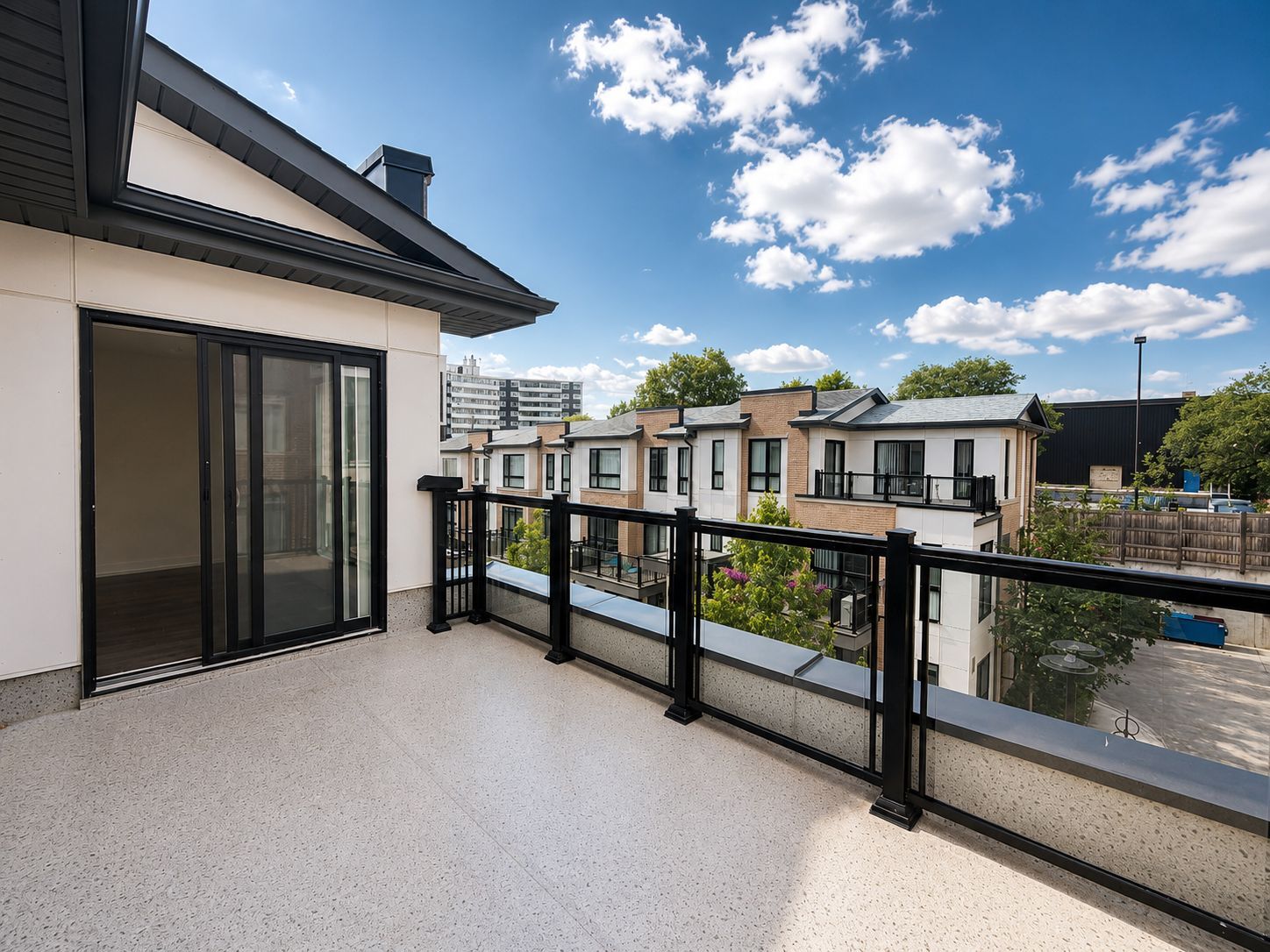 Private balcony overlooking the neighbourhood